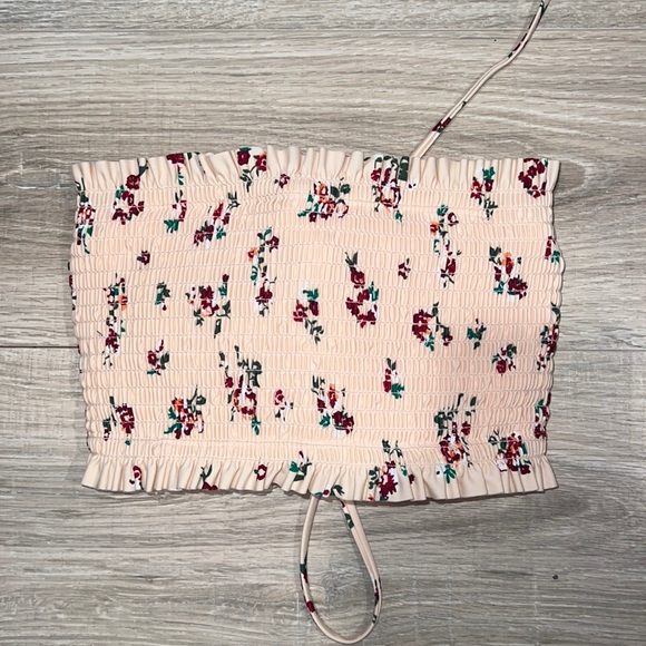 Xhilaration Other - xhilaration pink peach‎ corset bikini top with flowers